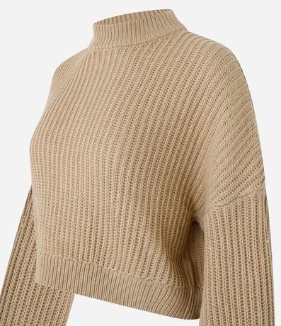 Buzo Suéter de Punto Texturizado con Puño Ajustado 5