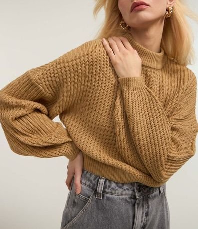 Buzo Suéter de Punto Texturizado con Puño Ajustado 3