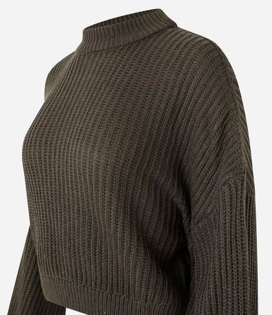 Buzo Suéter de Punto Texturizado con Puño Ajustado 5