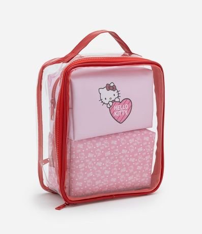 Kit 03 Neceser con Tamaños Diversos y Estampa Hello Kitty