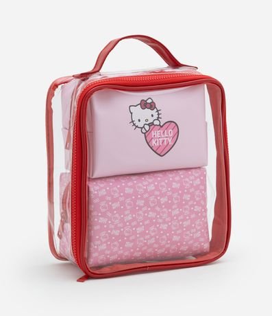 Kit 03 Neceser con Tamaños Diversos y Estampa Hello Kitty 2
