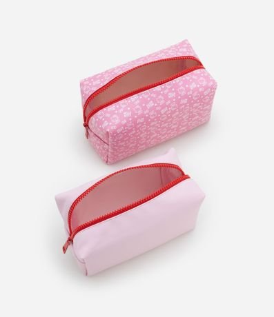 Kit 03 Neceser con Tamaños Diversos y Estampa Hello Kitty 4