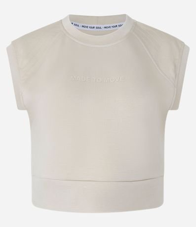 Remera Deportiva en Modal con Estampa Move y Costuras 4