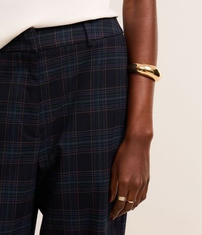 Pantalón Recto en Sastrería de Cuadros y Bajo Italiana 5