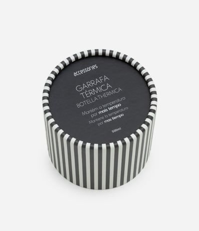 Botella Térmica en Metal Estampa Rayas con Asa y Tapa 500ml 3