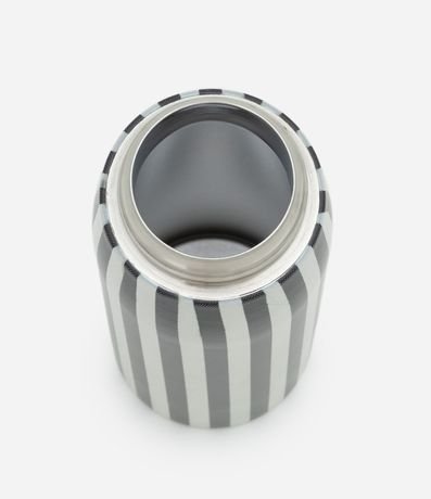 Botella Térmica en Metal Estampa Rayas con Asa y Tapa 500ml 4