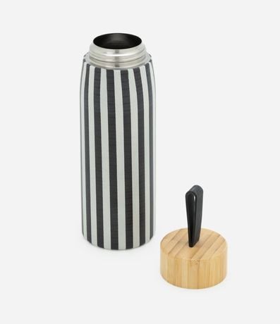 Botella Térmica en Metal Estampa Rayas con Asa y Tapa 500ml 5