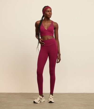 Pantalón Legging Deportivo en Poliamida con Cintura Texturizado