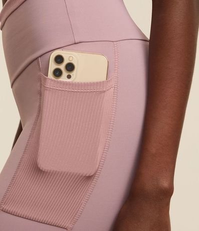 Pantalón Legging Deportivo en Poliamida con Cintura Texturizada 5