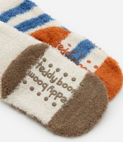 Kit 02 Medias Infantiles con Estampa Animalitos - Talle 0 a 12 meses 3