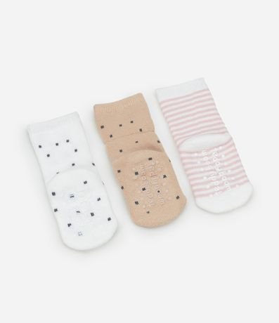 Kit 03 Medias Infantiles de Animalitos y Rayas - Talle RN a 12 meses 2