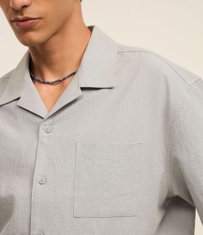 Camisa Relaxed Bowling en Tricolina con Textura 3