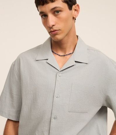 Camisa Relaxed Bowling en Tricolina con Textura 4