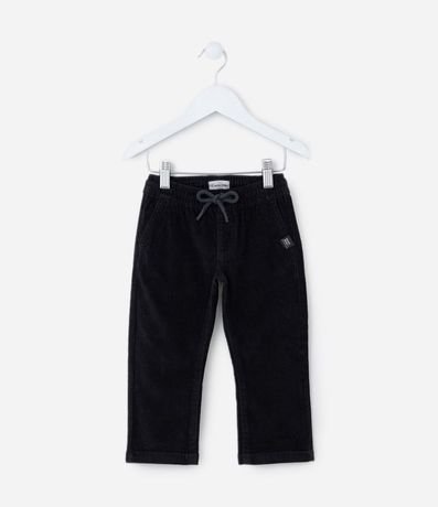 Pantalón Recto Infantil en Terciopelo con Lazo en la Cintura - Talle 1 a 5 años