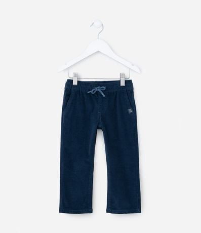 Pantalón Recto Infantil en Terciopelo con Lazo en la Cintura - Talle 1 a 5 años