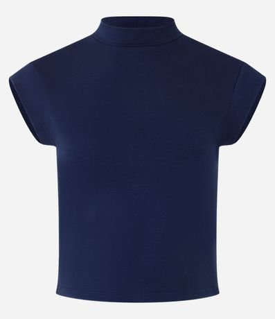 Blusa sin Manga en Algodón y Elastano con Cuello Alto 4