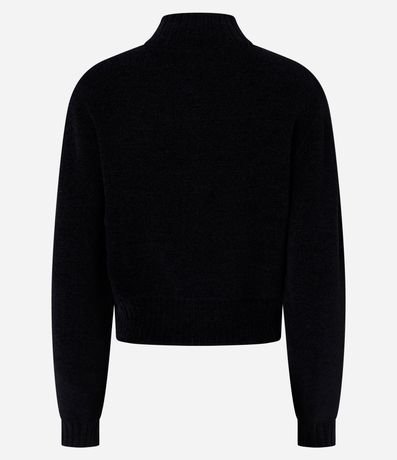 Saco en Punto con Cremallera y Cuello Alto 3