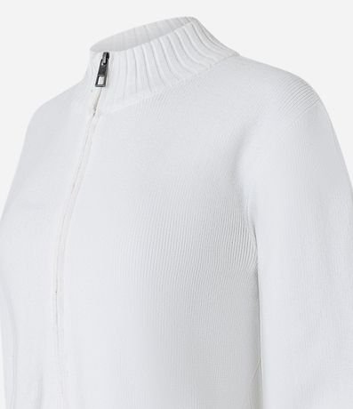 Saco en Punto con Cremallera y Cuello Alto 6