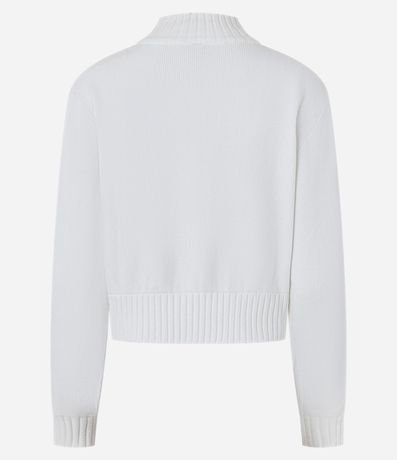 Saco en Punto con Cremallera y Cuello Alto 7