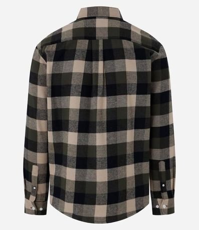 Camisa Comfort en Algodón con Estampado de Cuadros y Mangas Largas 7