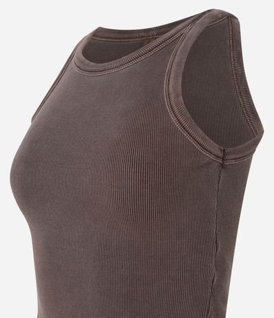 Musculosa en Rib Lavado con Bajo Asimétrico 6