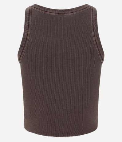 Musculosa en Rib Lavado con Bajo Asimétrico 7