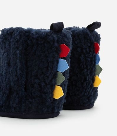 Pantufla Bota Infantil en Sherpa con Crestas de Dino Interactiva - Talle 0 a 12 meses 2