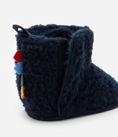 Pantufla Bota Infantil en Sherpa con Crestas de Dino Interactiva - Talle 0 a 12 meses 3