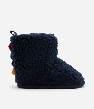 Pantufla Bota Infantil en Sherpa con Crestas de Dino Interactiva - Talle 0 a 12 meses 5