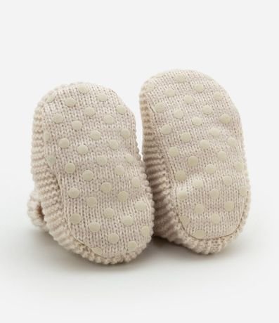 Zapato Infantil en Punto con Bordado de Carita de Oso - Talle 0 a 12 meses 4