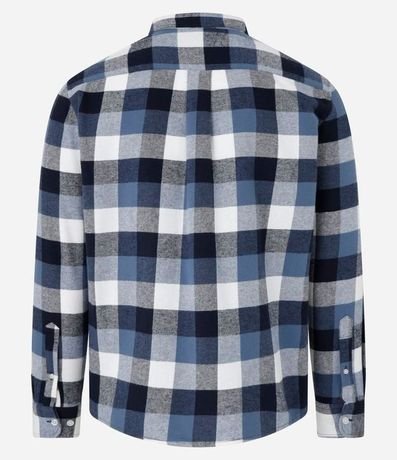 Camisa Comfort en Algodón con Estampado de Cuadros y Mangas Largas 7