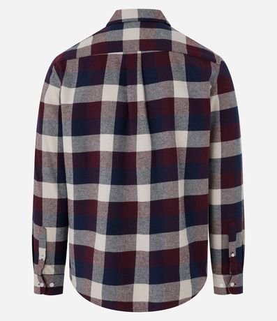 Camisa Comfort en Algodón con Estampado de Cuadros y Mangas Largas 7