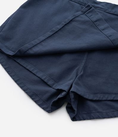 Short Pollera en Sarga Liso con Botones Curve & Plus Size 8