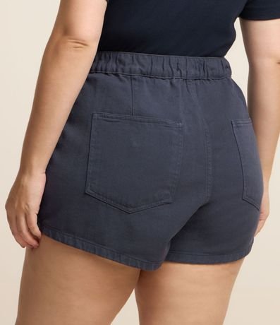 Short Pollera en Sarga Liso con Botones Curve & Plus Size 3