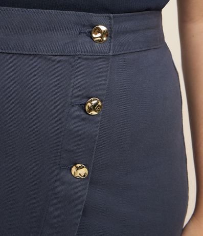 Short Pollera en Sarga Liso con Botones Curve & Plus Size 4