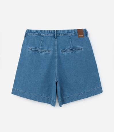 Bermuda en Jeans con Bajo Larga y Pliegue Curve & Plus Size 8