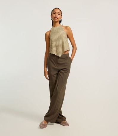 Pantalón Recto Sastrería con Bolsillos