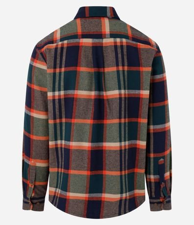 Camisa en Franela con Estampa de Cuadros 5