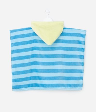 Poncho Infantil con Capucha y Estampado de Tiburoncitos - Talle único 3