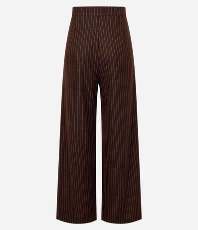 Pantalón Wide Leg en Algodón con Rayas de Riscas de Giz 7