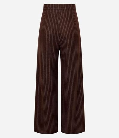 Pantalón Wide Leg en Algodón con Rayas de Riscas de Giz 8