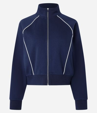 Saco Cuello Alto con Detalle Contrastante 3