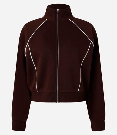 Saco Cuello Alto con Detalle Contrastante 5