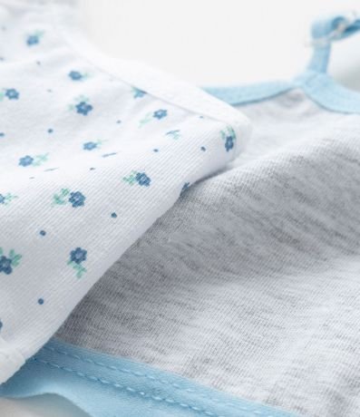 Kit 02 Sutiãs Infantiles Sin Copa Sin Aro con Estampa Floral - Talle 10 a 14 años 4