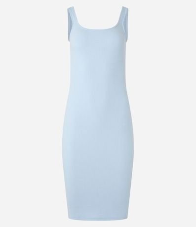 Vestido Midi en Algodón con Escote Cuadrado 4