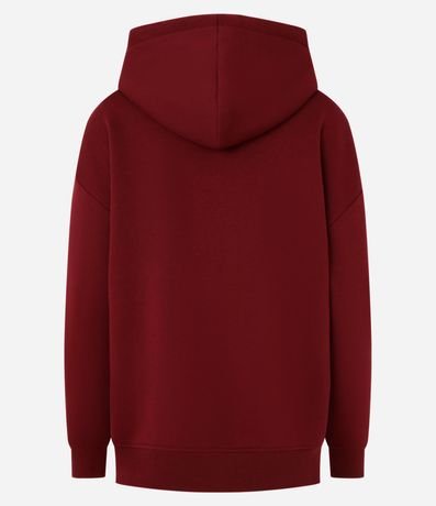 Algodón con Forro Fleece y Estampa de Osito con Bolsillo Canguro 7