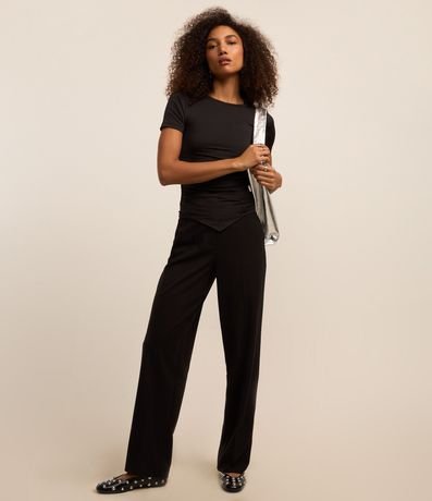 Blusa en Microfibra con Bajo Diferenciada 2