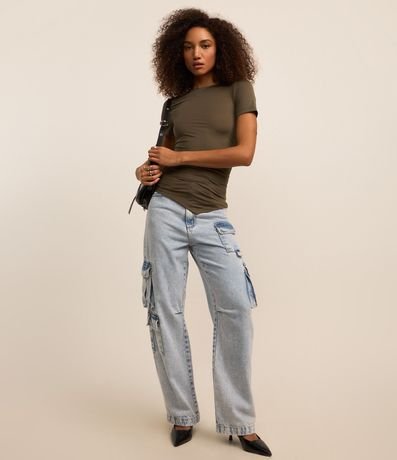 Blusa en Microfibra con Bajo Diferenciada 2