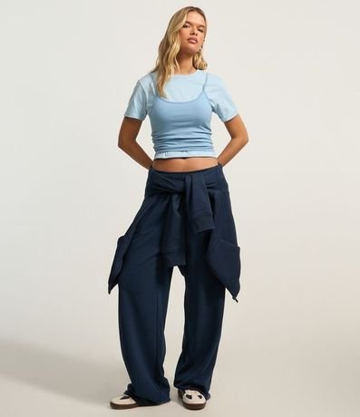 Blusa Cropped en Algodón con Bretel Fino 2