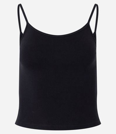 Blusa Cropped en Algodón con Bretel Fino 5